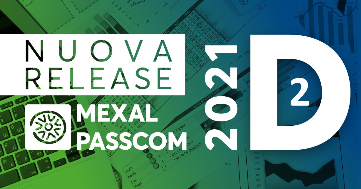 Rilascio versione 2021D2 - MEXAL - PASSCOM